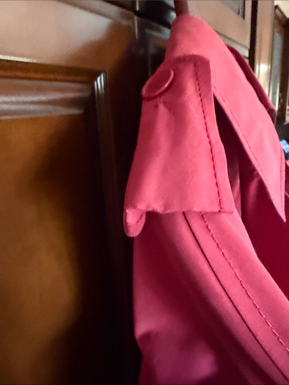 Burberry Cranberry Double-Breasted Trench Coat with Belt - Picture 7 of 9
